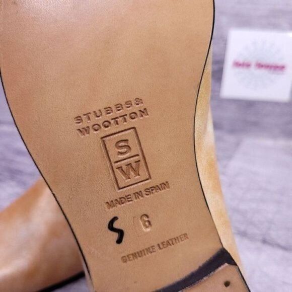 Stubbs & Wootton Palm Beach Pearlized Swirl Loafer Orange Women's sz 6 NEW - Picture 8 of 8